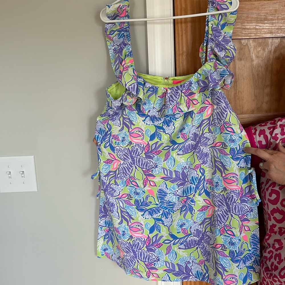 Lilly Pulitzer size 16 do drop Zoe ruffle romper